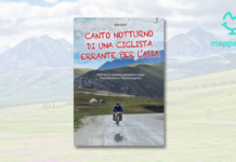 Copertina del libro "Canto notturno di una ciclista errante per l'Asia. 6000 km in solitaria pedalando lungo Transiberiana e Transmongolica" di Rita Sozzi